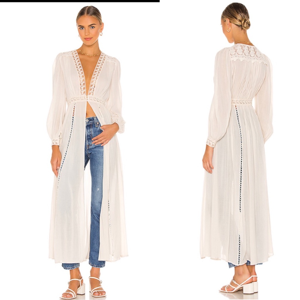 NWT Spell & The Gypsy Le Gauze Lace Duster lace XS - Picture 3 of 16